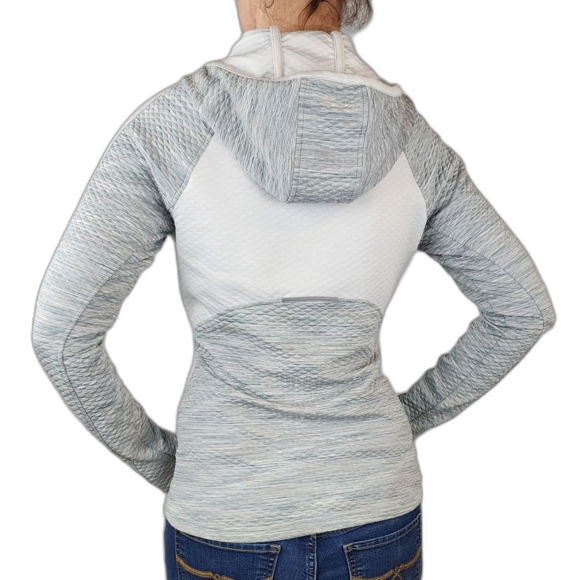 Athleta Grey Zipper Hoodie Jacket size S - Picture 2 of 8